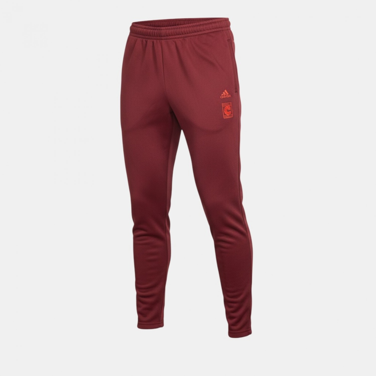 Adidas Football Training Pants Burgundy Red Performance Pre Owned
